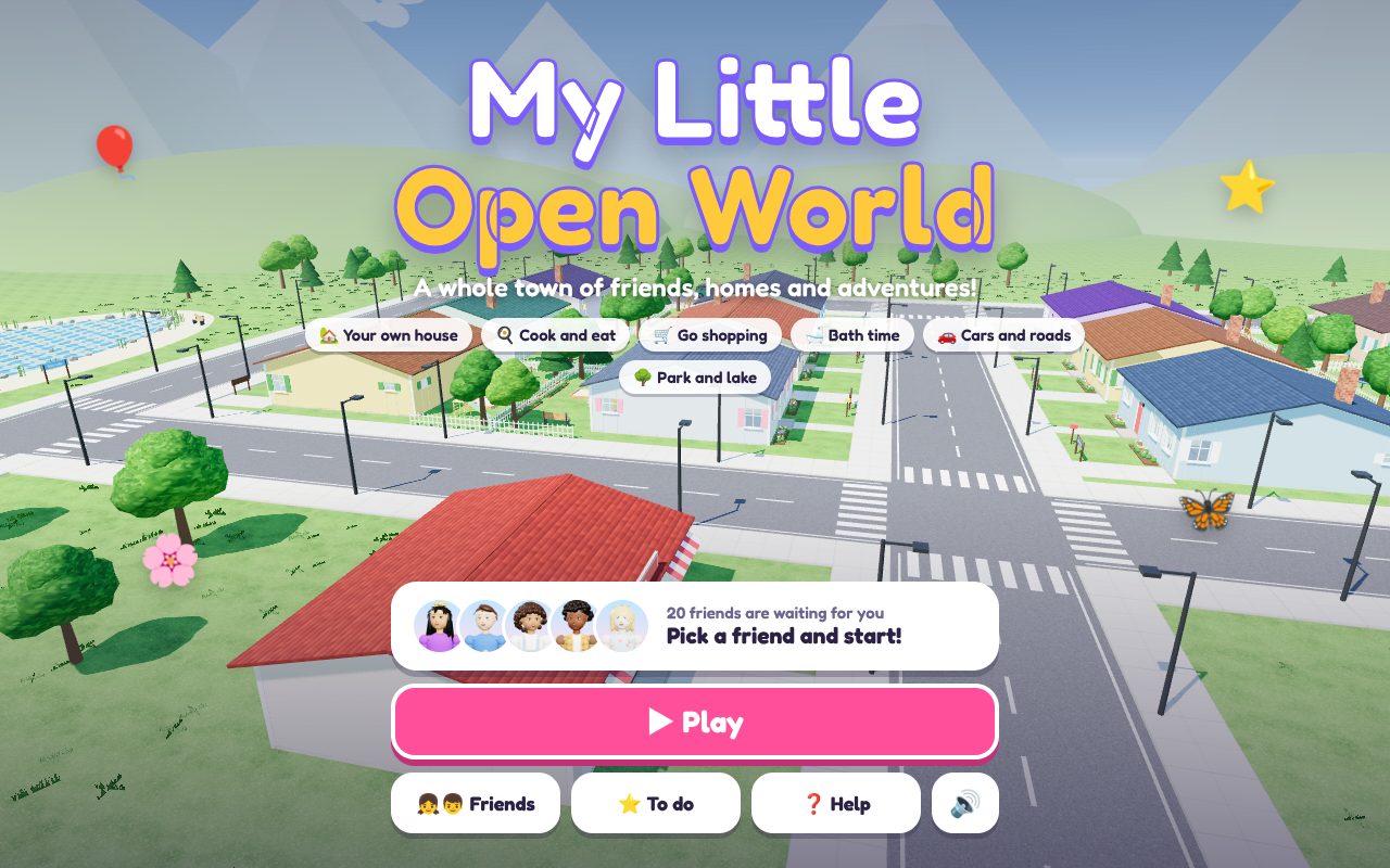 My Little Open World title screen